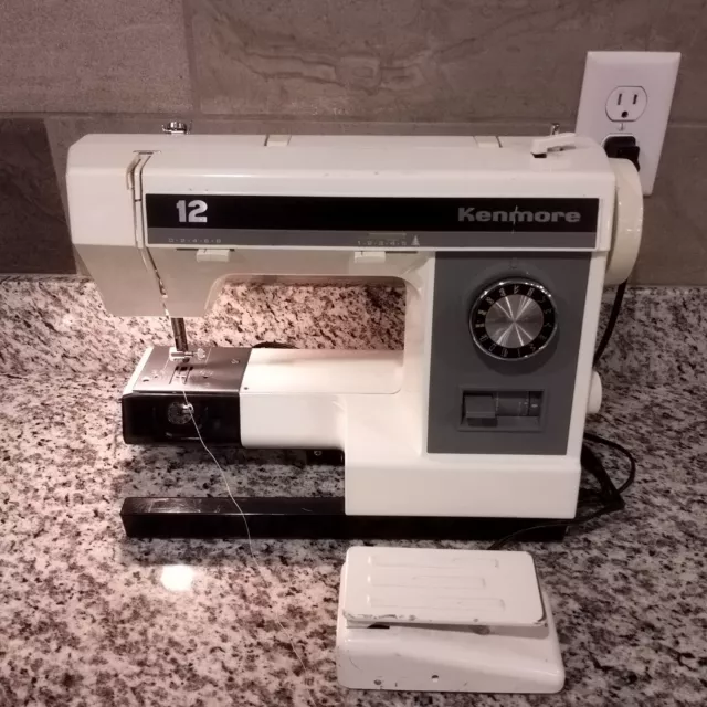 Vintage Kenmore Sewing Machine Sears Roebuck Model 158 0180 W/Pedal Tested!