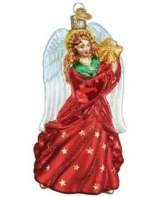 Old World Christmas | RADIANT ANGEL ORNAMENT ✪NEW✪ 10233 XMAS RARE RETIRED RED