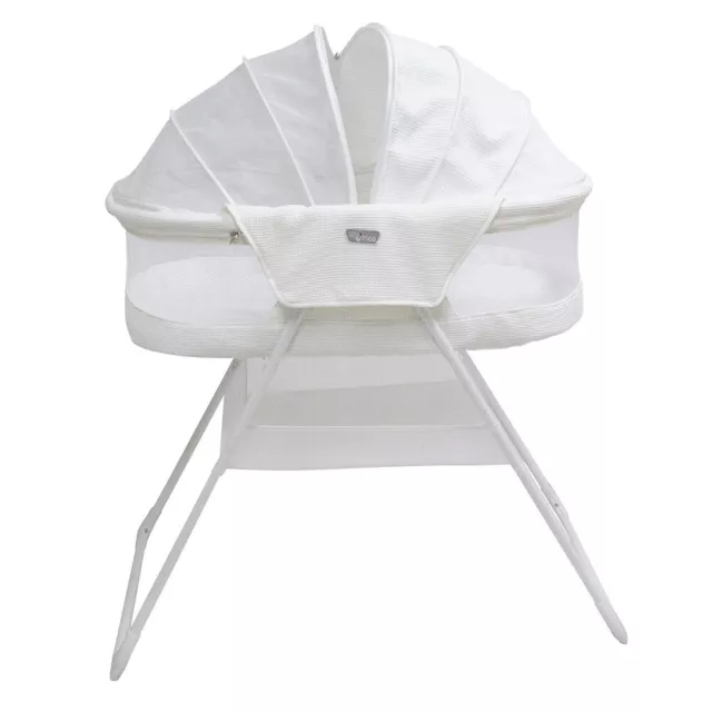 Valco Baby White Standing Rico Bassinet Fully Enclosed for Baby/Infant/Newborn 3