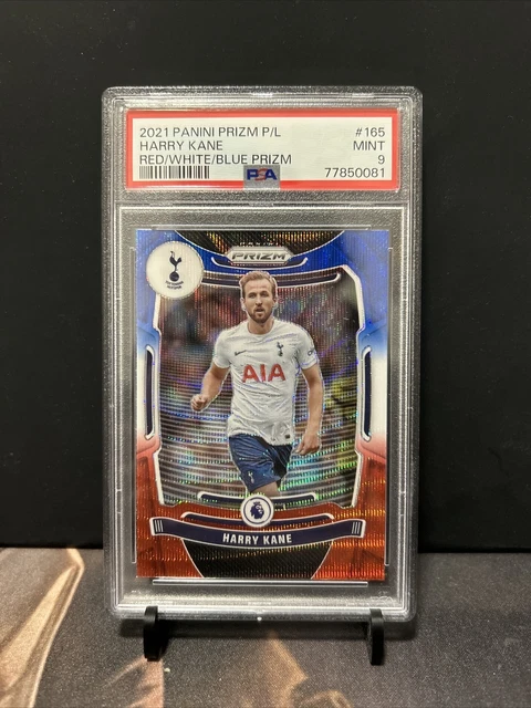 2021 Panini Premier League Prizm Harry Kane Red/White/Blue Tottenham  PSA 9