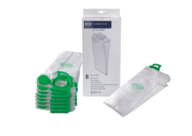 Sacchetti Filtro Per Aspirapolvere SEBO Felix E UltraBag - 8 Pezzi, Compatibili Con Modello 7029ER