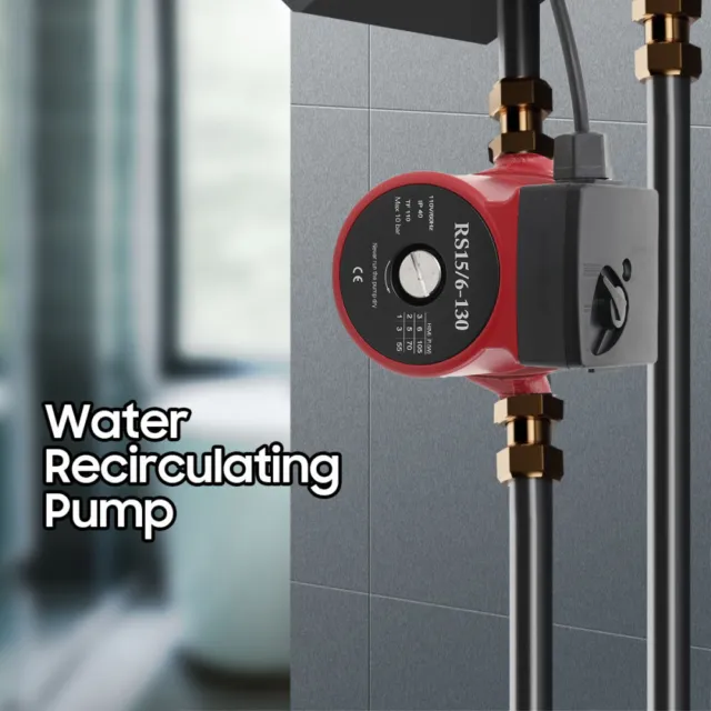 Water Recirculating Pump Hot Water Circulation Pump 110V, 3-Speed Rated Power