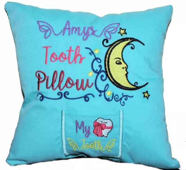 Kids Tooth Fairy Pillow | Personalised | Night Time Moon Magic | 1st Name FREE