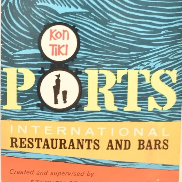 1968 Kon Tiki Ports Singapore Joe Waterfront Tavern Menu Sheraton Hotel Chicago