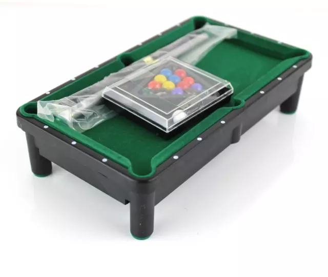 Piccolo Set TAVOLO DA BILIARDO Mini Pool Table da Scrivania Soprammobile Gioco 3