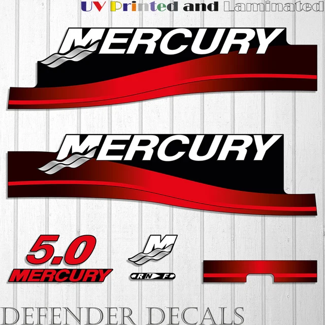 MERCURY 5 HP Two Stroke 2000-2005 outboard engine decal sticker kit 5HP ...