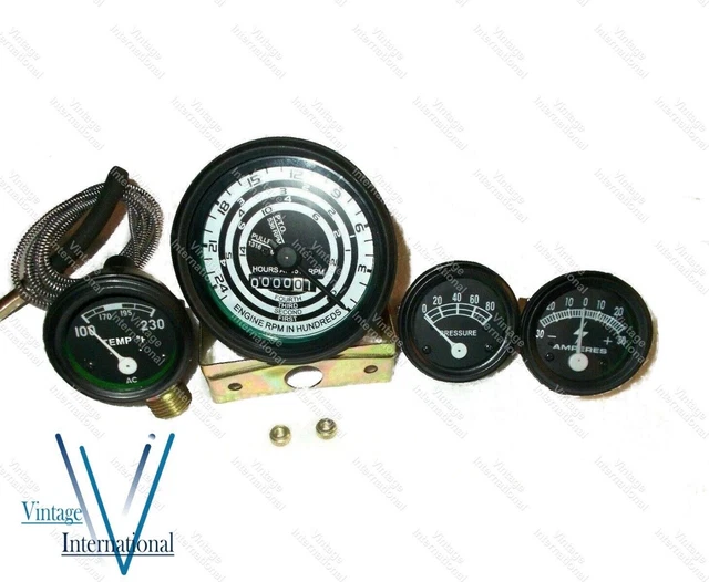 Ford Trattore 8N 9N 2N - Contagiri Temp. Olio Volt Gaugex Lunette Cromate ME - Foto 6
