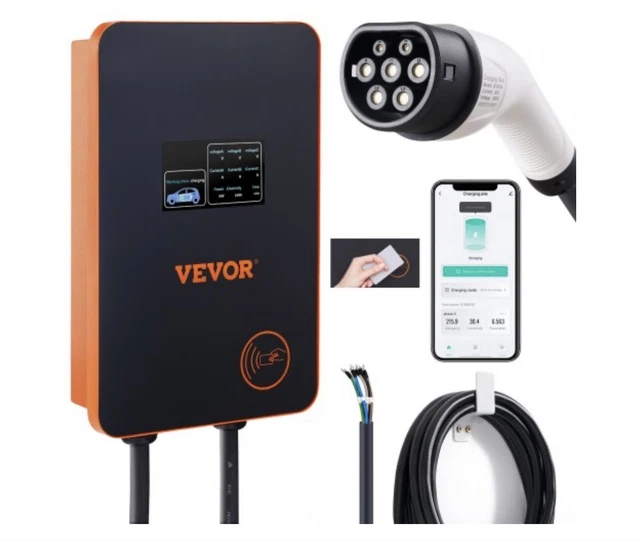 VEVOR Stazione di Ricarica 7,4/11KW per Auto Veicoli Elettrici Controllo AP IP66