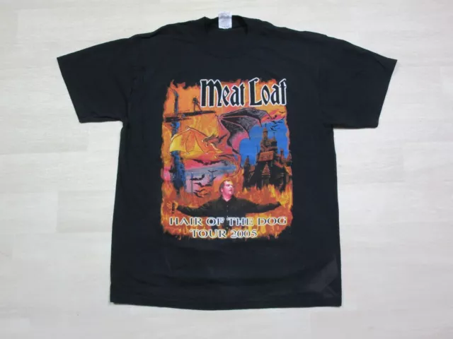 Vintage Y2K Meatloaf Band Hair Of The Dog Tour T-shirt 2005 (L) Bat Out of Hell 2