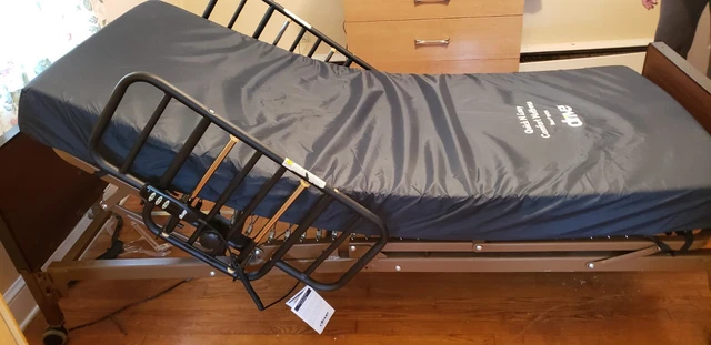 "Drive" Adjustable Twin Bed w/no gap 1/2 bed Rails - Medical / Mobility Friendly