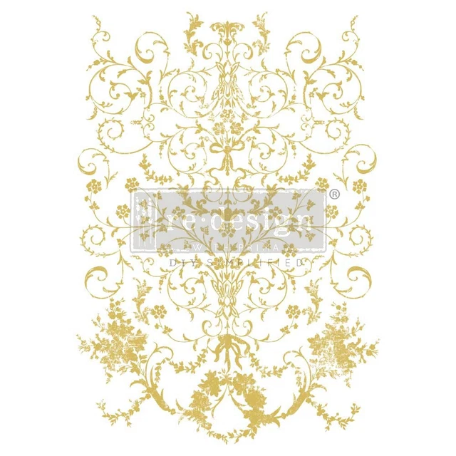 Prima Marketing Neugestaltung Goldfolie Kacha Dekor Transfers-Herrenhaus Wirbel RE665616