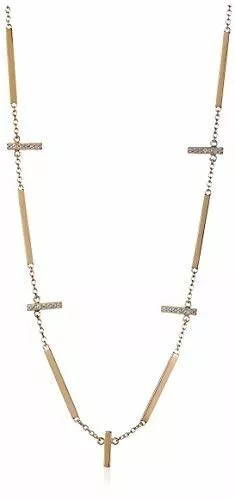 Elizabeth and James White Topaz Arbus Necklace, 16 in, Gold & Crystals - New