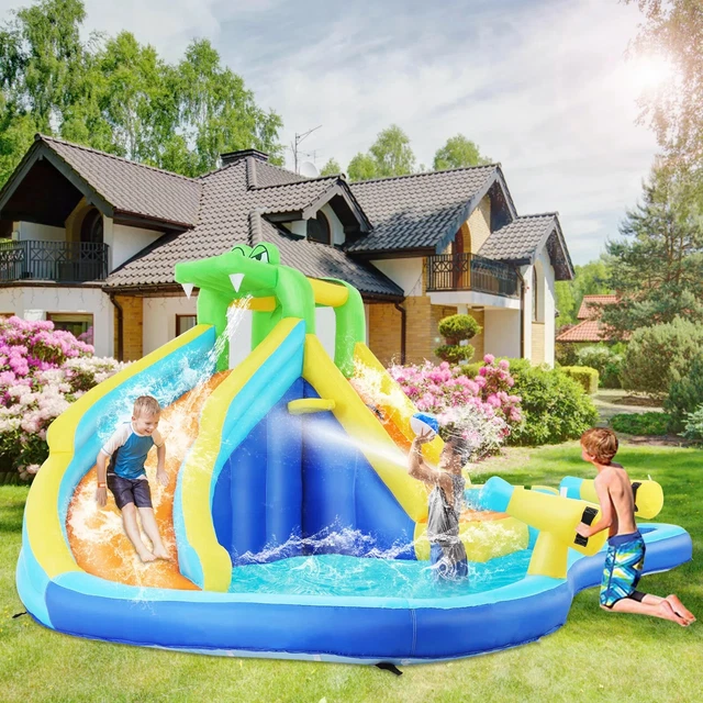 INFLATABLE WATER SLIDE Bounce Park Splash Pool Climbing Wall Kids Gift