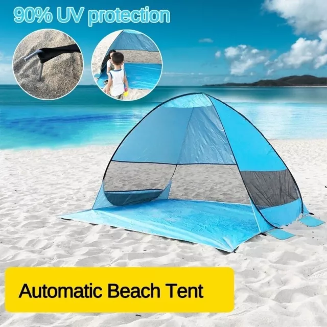 Tente De Plage Tente Automatique Portable Upf50 + Tente De Pêche De Camping
