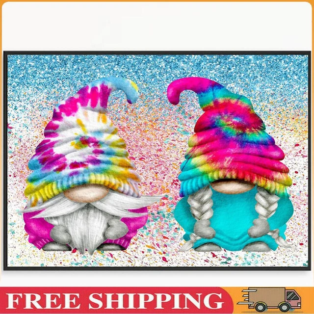 5D DIY Full Round Drill Diamond Painting Two Goblin Kit Home Decoration Art ~