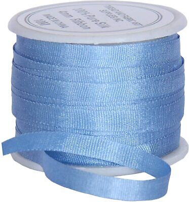 Threadart 100% pura seda lazo - 4mm Medium Blue-No.585 - 10 metros