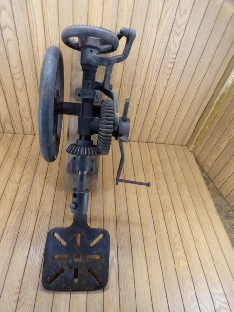 Vintage Champion Blower And Forge Co., Warranted, Manual Wall Mount Drill Press