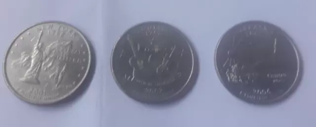 USA Set 3 monete Quarter Dollar  Commemorative Stati Uniti America