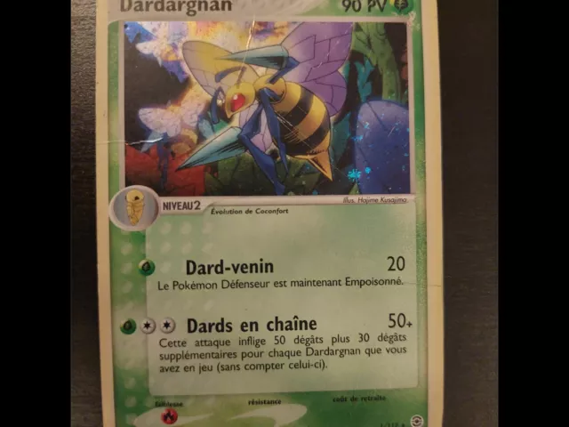 Carte Pokemon Dardagnan 1/112 Holo Rare Rouge Feu et vert Feuille Played / Joué