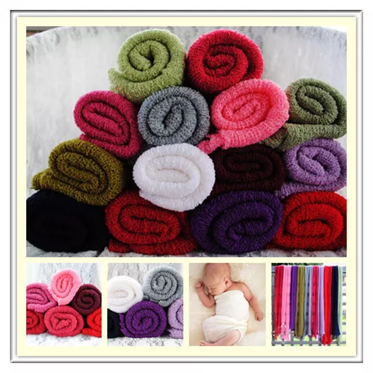 Newborn Baby Stretch Knit Wrap Photo Photography Prop Mum Scarf Baby Blanket