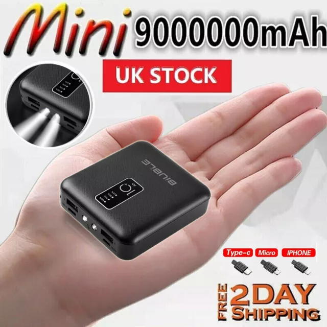 Portable Power Bank Pack 9000000mAh  Charger Backup Battery For iPhone Samsung