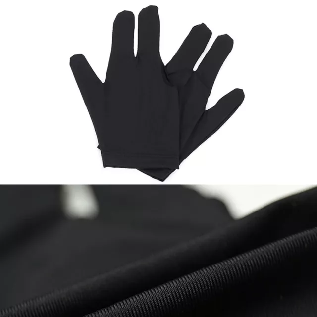 Snooker Pool Billiard Glove Cue Shooter Spandex 3 Finger Glove Left Right Handed 3