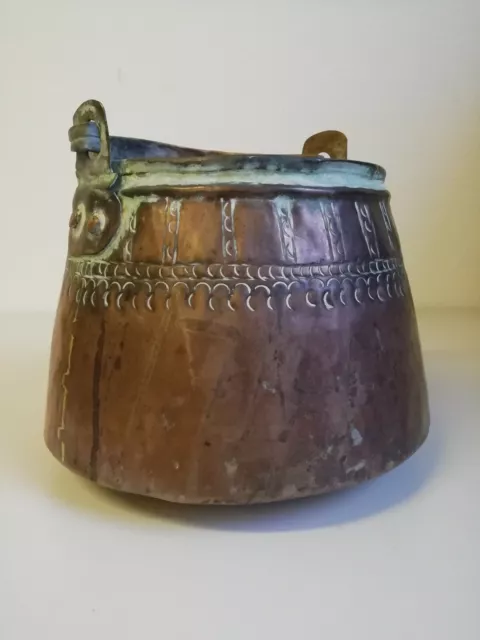 Antiker Kupfer Couscous-Kessel, reine Handwerkskunst