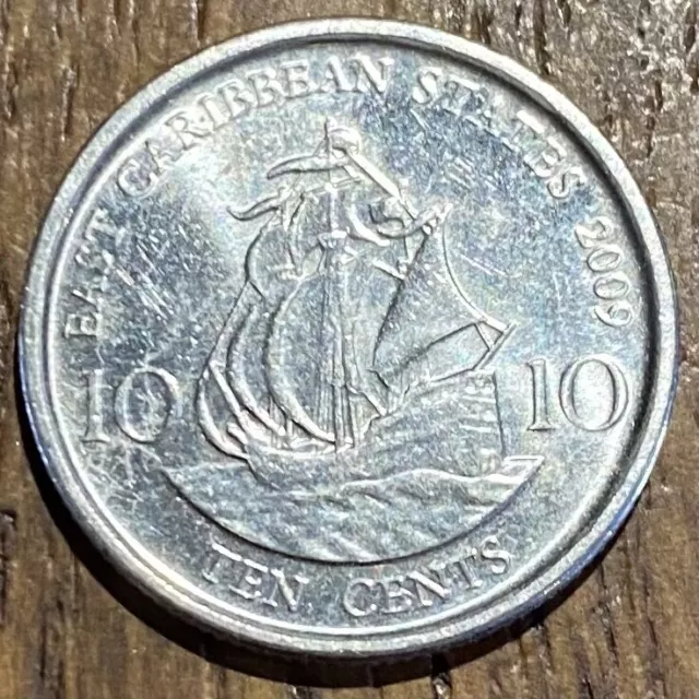 Piece De 10 Cents Caraïbes 2009 (921)