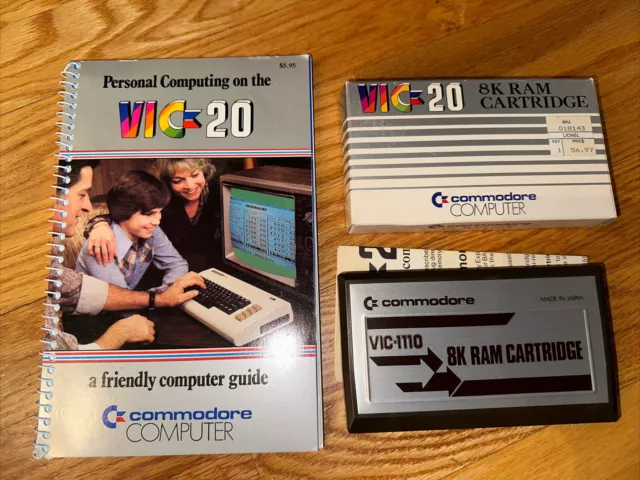 Commodore VIC-20 1110 Computer 8K Ram Cartridge in Box w Instructions Vintage