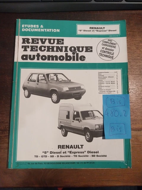 Revues techniques Renault à vendre