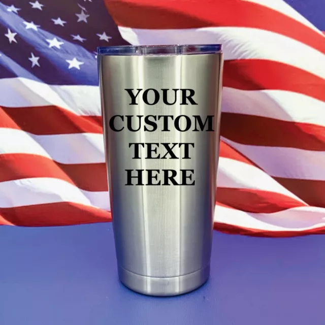 Custom Engraved 20oz Tumbler with Your Text or Logo Travel Mug Coffee Cup Bottle