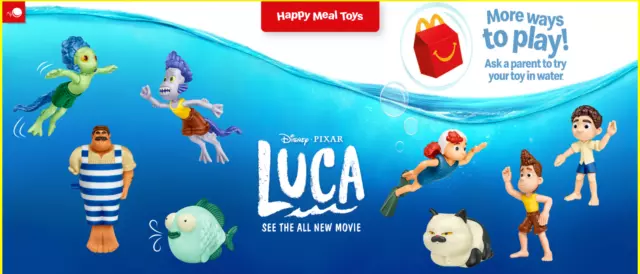 2021 McDONALD'S Luca Disney's HAPPY MEAL TOYS Or Set