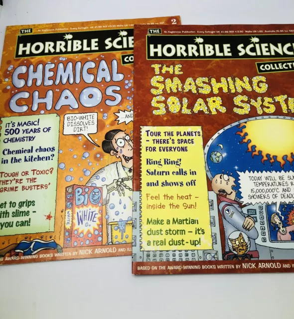 Horrible Science Magazines Collection Comic # 2 + 3 Magazine Bundle