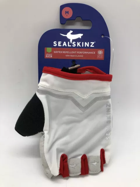 SealSkinz Herren Ventoux Classic Fahrradhandschuhe Wasswrabweisend, weiß/rot, M 2