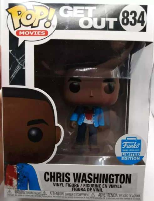 Funko Pop Chris Washington Get Out! Camisa sangrienta de edición limitada de películas #834