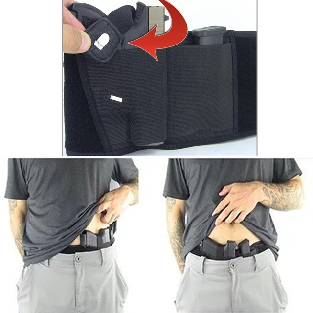 TACTICAL BELLY GUN Holster Belt Concealed Waist Carry Pistol Holder