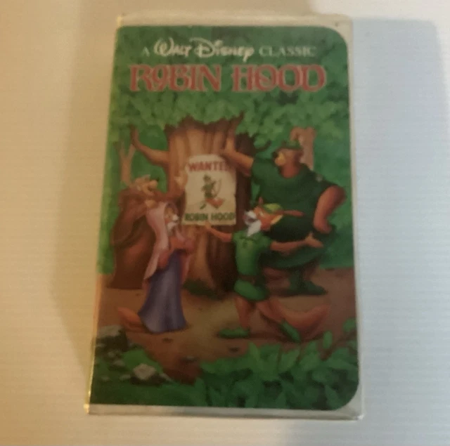 VINTAGE WALT DISNEY Classic Robin Hood VHS Black Diamond 1991 Edition