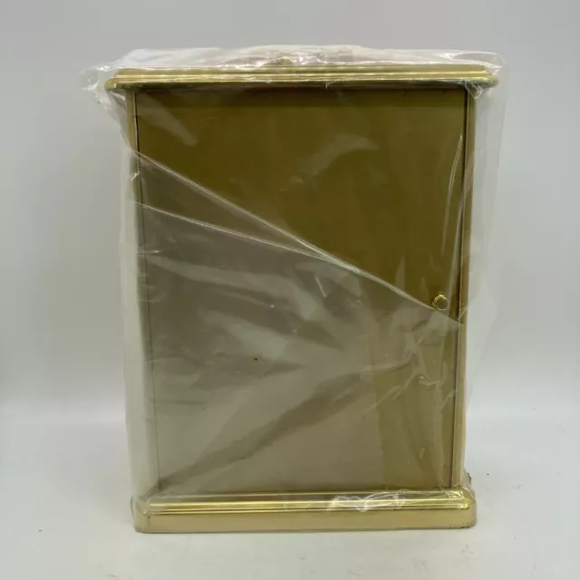 Elgin Quartz Gold Mantle Carriage Anniversary Rectangular Clock Brand New NO BOX 2