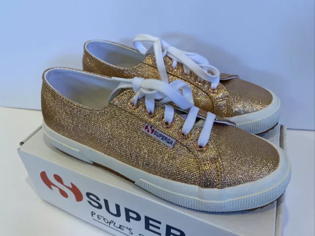 SUPERGA US 7.5 EUR 38 Rose Gold Womens Sneakers Shoes Metallic Qatarmetalw 2750