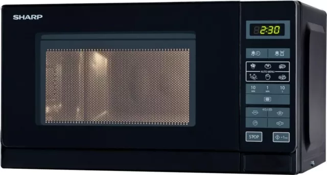 Sharp R-242 BKW Forno A Microonde Capacità 20 Litri Potenza 800W 8 Programmi Aut