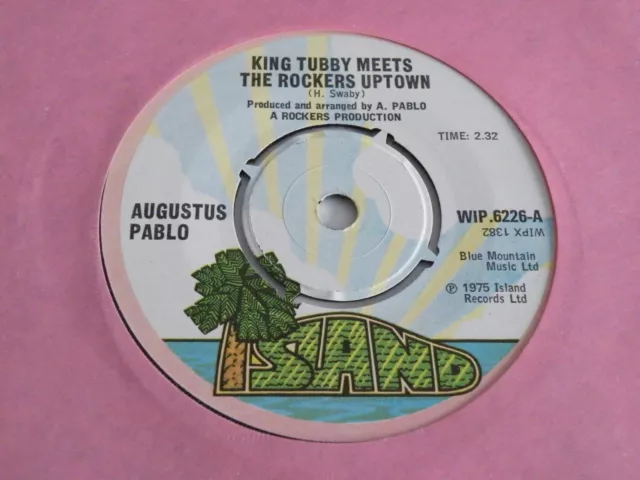 Augustus Pablo 'King Tubby Meets The Rockers Uptown' 45 Uk Island 1975 Top Copy