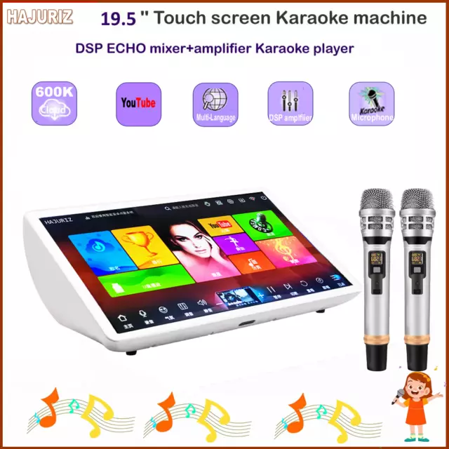 CA HAJURIZ 19.5''karaoke player,5IN1 Amplifier,Dual system,YouTube,Cloud,3TB HDD