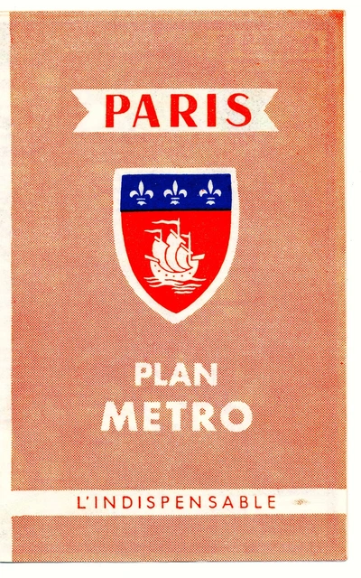 VINTAGE MAP OF The Paris Metro $9.95 - PicClick
