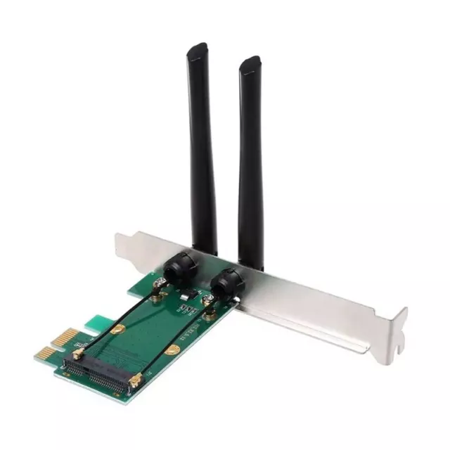 Card WiFi  PCI-E Express to PCI-E Adapter with 2 Antenna External for PC R6O8