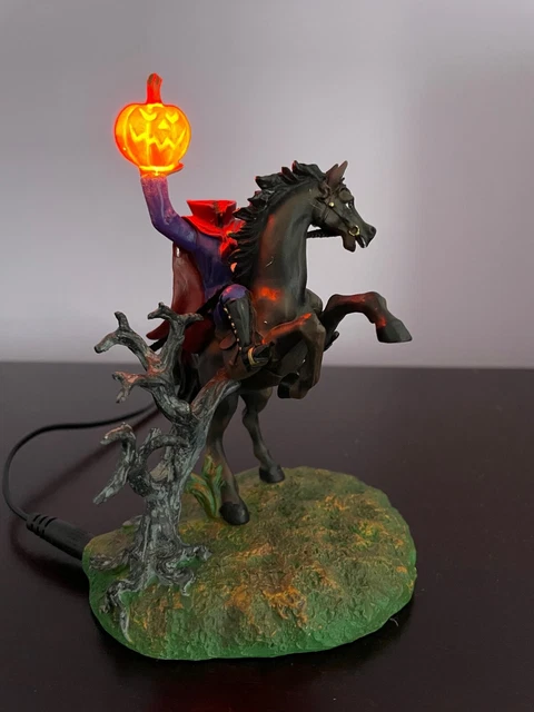 Dept 56 Halloween "The Headless Horseman" Brand New, Lighted Village Accessory