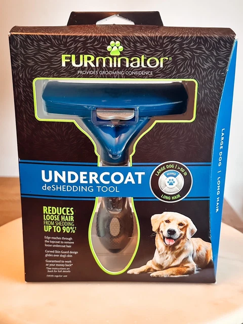 Furminator Long Hair Deshedding Tool for Large Dogs, Standard NEW