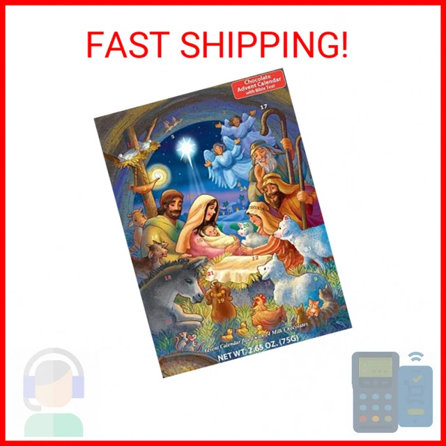 CHOCOLATE ADVENT CALENDAR With Nativity Story For Baby 11 99 PicClick