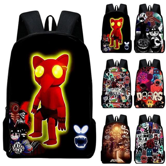 Zaino ROBLOX Doors bambini ragazzi ragazze viaggio borsa a tracolla borsa zaino.