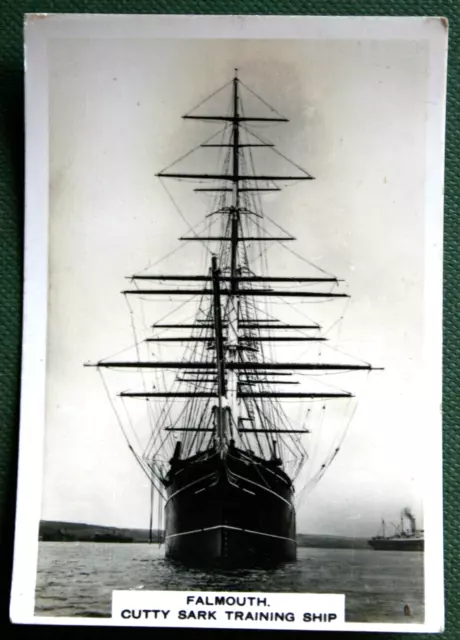 CUTTY SARK   Tea Clipper & Falmouth Training Ship  Vintage 1936 Card  CD29MS