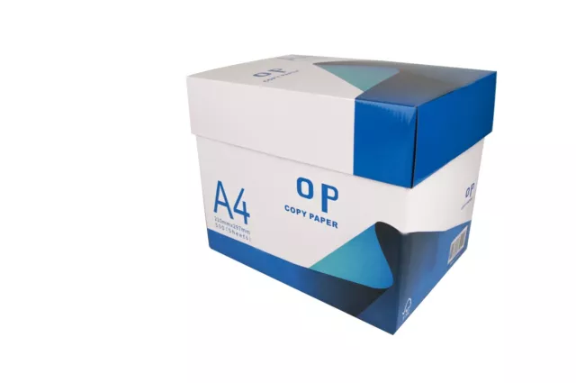 A4 paper  OP Office White Plain Copy Printer Paper box 5 reams 2500 sheets 75gsm